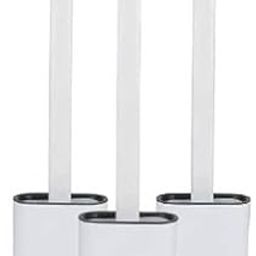 BLUEONE Silicone Toilet Brush with Hard Plastic Holder, Soft Silicone Bristles Slim Flex Brush Anti-Drip and Non-Slip Long Handle Toilet Brush (Multicolor) (Pack of 3)-image-36