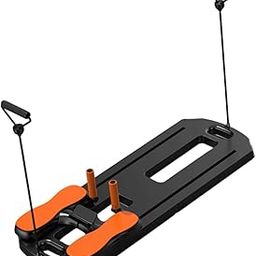 MERISHOPP Multifunctional Abdominal Board Pilates Board for Home Chest Muscle Exercise Black with Rope-picture-8