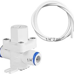 Pressure Controlling Reducing Valve with 2 Meter Pipe, Water Pressure Regulator with 1/4" Quick Fit for RO UV UF Water Purifier and Filter - PRV, White-image-45