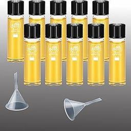 Bello 10pcs-5ml Clear Glass Vials Culture tube with PP Funnel 35mm 2pcs Glass Sample Vial with PE Stopper, Leak-Proof Glass Bottles Containers for Cosmetics Perfume Making Lab Laboratory-image-4