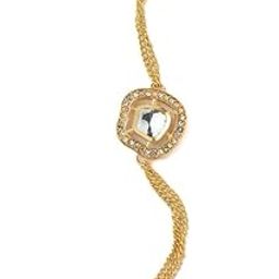 Gold Plated crystal accents Unisex Zircon Rakhi Bracelet-11