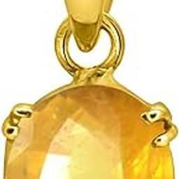 3 to 12.50 ratti Natural pukhraj Locket panchdhatu pukhraj loket certifed for Unisex-image-34