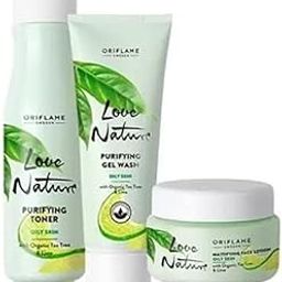 Oriflame Sweden Love Nature Purifying Gel Wash,Toner & Face Lotion (3 Items in the set)-45