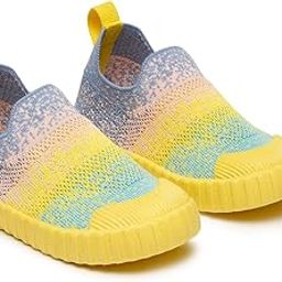 Ice Lolly Toddlers's First Step Slip on Shoes - Yellow (Unisex)-image-40