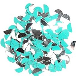 R&H Craft Mirrors SEMI Circle Shape 100 Grams, 400 Pcs Approx, for LIPPAN, Mirror, MUD, Craft, Mosaic Art, Home Decorations ETC,. (1 CM)-image-65