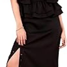 Classic V-Neck Black Ruffle Dress | Luxurious Fabric | V-Neck | Perfect for Occasions | Comfortable fit Dress for Women-picture-33