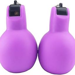 CALANDIS™ 2Pcs Hand Squeeze Whistles Coaches Whistles for Home School Coaches Referees Purple | Safety Whistles | Emergency Gear | & Hiking | Outdoor Sports-image-90