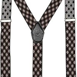 Checker Me Out brown color suspender for men and women | FreeSize - 3.5cm width and 110cm length-image-16
