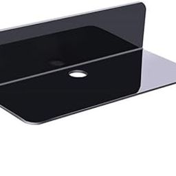 VELURA Damage-Free Acrylic Floating Wall Rack for Smart Speaker Video 4pcs black|1 Pack Acrylic Hanging Shelve| Bookcases| Furniture-picture-13