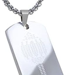 Ram-Inscripted Silver Hanuman Gada Pendant Locket with chain for men/boys Symbol of Strength-image-93