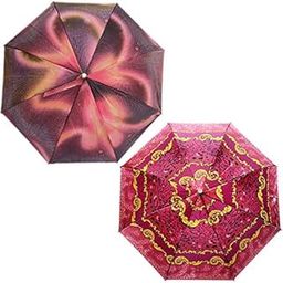 rainpopson 2 Fold Printed Big Size Chatri Umbrella for Women & Men UV Protection Umbrella Combo for Summer & Rainy Season (Multicolour) - Set of 2-picture-13