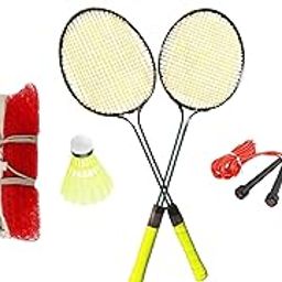 Badminton Set with 2 Racquets, 1 Nylon Shuttle, 1 Skipping Rope,1 Net-picture-14