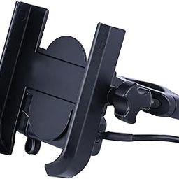 AllExtreme EXUMH02 Mobile Phone Stand Handle Bar Mount Smartphone Holder Flexible & Rotational Cradle Accessory for Motorcycles Scooters (Black)-image-9