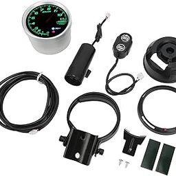 UniMarket® RPM Display, Memory Universal Tachometer Black dial Smoked Lens for 12V Motorcycle RV Yacht-25