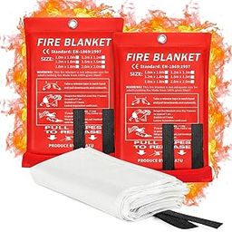 Fire Blanket, 1.2 m x 1.8 m, Glass Fabric, CE Standard EN 1869:2019, Emergency Fire Safety for Indoor & Outdoor Use-image-29