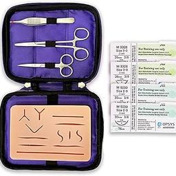 Opsys Standard Suture Practice Kit Including Standard Suture Pad and Suture Tool kit, Silicone Suture Practice Model for Medical Students-image-8