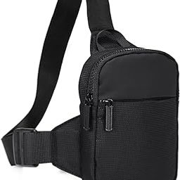 Mini Sling Bag for Men and Women, Durable Oxford Cloth, Organized Storage, Fits Up to 6.1 Inch Phone, Adjustable Belt, Stylish Daily Use, Black, 12x3x17.5cm-image-97