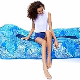 Inflatable Lounger Air Sofa, Portable Inflatable Couch Mesh Hollow Air Hammock Anti Leakage Air Chair for Outdoor Camping Beach Traveling Music Festivals Backyard-image-97