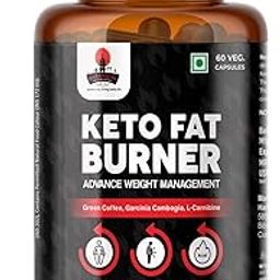 Hara Hachi Worlds No. 1 Keto Fat Burner 1000MG, Weight Loss Supplement for Women & Men With Garcinia Cambogia, Green Coffee Beans,Green Tea Extract & L-Carnitine | 60 Veg Caps Metabolism Booster, Fat Burner-0