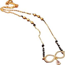 18-Inch Short Mangalsutra for Women – Elegant Gold Plated Chain with Delicate CZ Pendant – Lightweight Jewelry-82