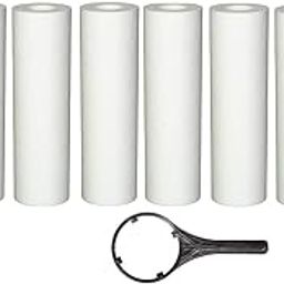 AQUANERO+ Aquafresh Set of 8 pc High Density 10-Inch 5 Micron PP Spun Filter Candle for pre-Filter of All Type RO Water Purifiers Sediment Filter Cartridge PP (8- Spun) with 10 inch Spanner Aqua_011-picture-4