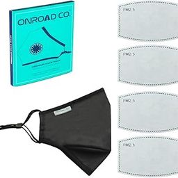 Onroad Co. Reusable and Washable Anti Pollution Masks with PM 2.5 Replaceable Filters - Black Color, Large (Ideal for 60-90 kgs body weight)-picture-30