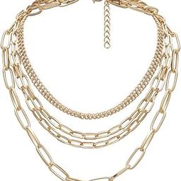 Trendy Fashion Combo of 2 PCs Multilayer Key Heart Locket Golden/Silver Chain Choker Necklace for Women and Girls-8
