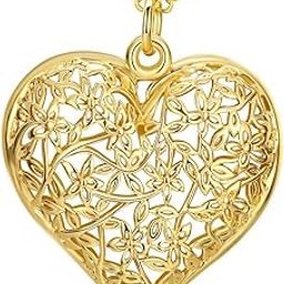 24K Gold Plated Cutout Work Heiress Heart Pendant for Women and Girls (NK0661)-image-34