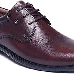 Genuine Leather Men's Derby Lace-up Shoes ZA 1185 for Office/Parties | Lightweight & Durable Lace-up Shoes with Memory Foam Padded Insole & PU Sole-4