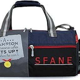 Polyester Black Gym Bag/Duffle Bag/Sports Bag/Shoulder Bag/Sports Bags/Gym Bags for Men & Women with Shoe Compartment (Grey)-25