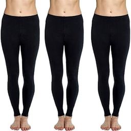 Women's High Waist Cotton Lycra Ankel Lenght Leggings, Soft Lightweight Leggings for Women Combo Pack of 3-13