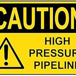 Weatherproof Plastic OSHA Caution High Pressure Pipeline Sign with English Text and Symbol-image-17