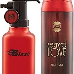 Maryaj Blaze Eau De Perfume Citrus Aromatic Perfume 100ml for Men and Ajmal Sacred Love Deodorant Floral Musky Fragrance 200ml for Women FREE-picture-48