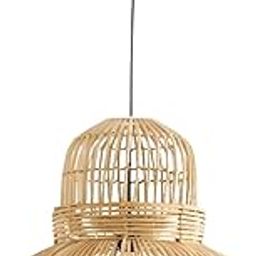 GRASSMINDS Handcrafted Celestial Orb Rattan Pendant Lamp Shade | crafted from natural rattan for long-lasting beauty | A fusion of contemporary design and natural Elegance Dia(50X55cm) Medium size-image-33