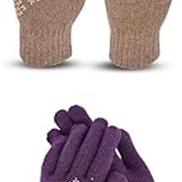 Women's Winter Woollen Pack of 2 Pairs Gloves For Cold Weather (SGD-10241027) (Multicolor, Free Size)-image-96
