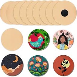 Round MDF Cutouts for Fridge Magnet | Set of 10-3 Inch-2.5mm | MDF Boards for Art and Craft | Plain Blank Unfinished Round Cutouts for Painting, Craft, Decoration | Craft Supplies for DIY (10)-image-27