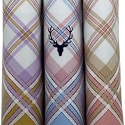 Women's Cotton Checks Handkerchief (Pack of 3) - Beige, Blue & Pink-15