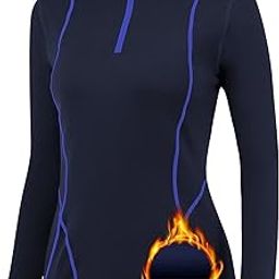 Women's Thermal Long Sleeve Sweat Shirts 1/4 Zip Running Pullover Quick Dry Jogging Outfits Base Layer for Women-image-81