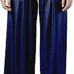 Comfotable Fit Flared Leg Shimmer Pleated Palazzo, Soft and Breathable Polyester Fabric with Buttoned Zip Closure and 2 Side Pockets, for Women,Pack of 1-picture-1