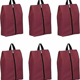 Non-Woven Shoe Bag for Travel Pack of 6| Shoe Bags Pouches Travel | Shoe Organizer for Travel | Shoe Cover for Travelling | Zip Shoe Pouches for Travel (Maroon)-image-90