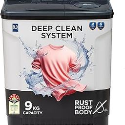Midea 9 Kg 5 Star Air Jet Dry IPX4 Protection Semi Automatic Top-Load Washing Machine (MWMSA090SAPPG(KG)2024) Black White-14