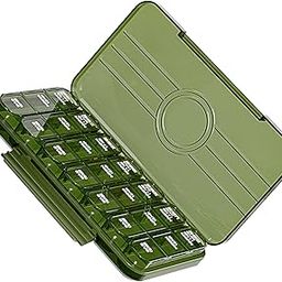 Alakhdhan Portable Medicine Box, Large Capacity ABS Movable Container Medicine Organizer for Business Trip-image-100