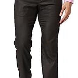 Men Slim Fit Structure Pattern Poly Viscose Blend Pleatless Formal Trouser-picture-23