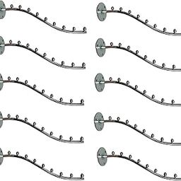 Q1 Beads 9 Ball pin Wall drope Hanger for Cloth & Multipurpose- Metal Pack of 10 - Clothes Hanger Heavy Duty Drying Rack Wall Mount-image-30