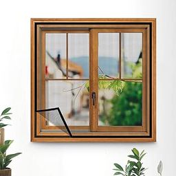 Wild Accessories Window Mosquito Net (Size-50x50 cms/20x20 Inches/1.64x1.64 Feet, Color-Black), 120 GSM Fiberglass Insect Net with Strong Self Adhesive Hook and Loop Tape-image-39