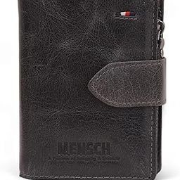 Genuine Leather Bifold Wallet with 7 Card Holder, 2 Transparent Window ID, 1 Coin & Receipt Flap Pocket and 1 Cash Compartment Wallet for Men (Black)-image-51