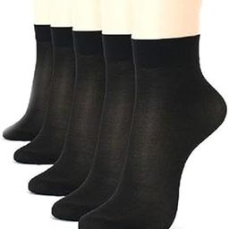Pack of 5 Skin Ultra-Thin Transparent Nylon Summer Skin Socks for Women/Girl's (Ankle Length) FREE SIZE-13