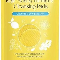 Kogic Acid and Turmeric Cleansing Peds, Turmeric Kojic Aeid Lemon Chamomile Peds, Kojic Acid Turmeric Cleansing Pads for Face -60PCS-image-4