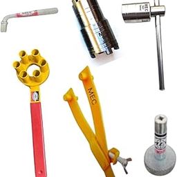 MEC® 6Pcs Bike Repairing Tool Set- Flywheel Puller, 6Pin Clutch Holder, Magnet Holder Tool, Clutch Nut Spanner, 2Ps Tappet Key Square Hole All Tools for Hero Super Splendor, Passion/CD/Glamour Bikes-26