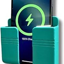 Wall Mounted Mobile Holder Storage Case for Remote, Wall Mounted Mobile Stand/Multi Purpose Stand with Hole for Phone Charging (Green)-image-76